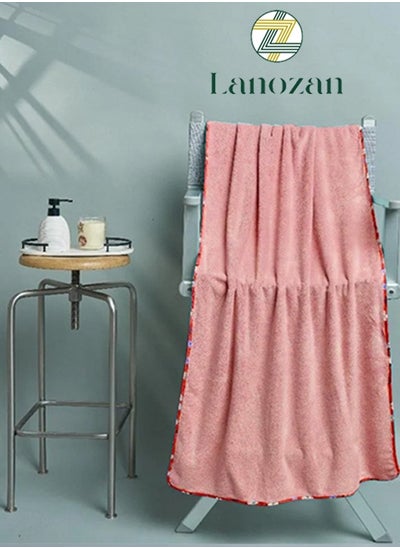 Buy Medium Bath Towel Size 140*70*2.5cm Pink in Saudi Arabia