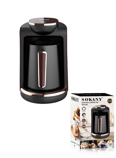 Buy Turkish Coffee Maker Electric Coffee Pot 4 Cups 250ml 550W SK-0136 Black Red in UAE