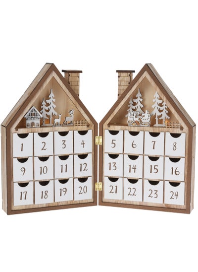 اشتري Homesmiths Wooden House Advent Led في الامارات