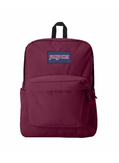 Buy JanSport SuperBreak Classic Casual Backpack Back to School Bag 26L - Burgundy Red in UAE