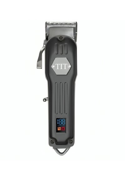 Buy Professional Cord and Cordless Hair Clipper TF-618 Black and Silver in Saudi Arabia