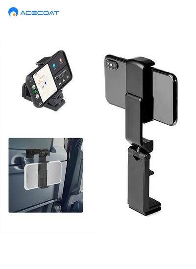 Buy Airplane in Flight Phone Holder,4 in 1 Adjustable Phone Stand for Travel,360°Rotating Desk Clamp,Portable Foldable Hook,Universal Mount for Home/Office-Black in Saudi Arabia