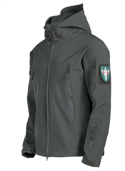 اشتري 3-in-1 Men's Outdoor Soft Shell Plus Fleece Windproof Jacket With Detachable Lining Autumn Clothing في الامارات