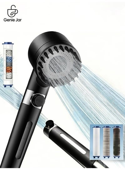 High Pressure Filtered Shower Head, Handheld Shower with 3 Spray Modes ...