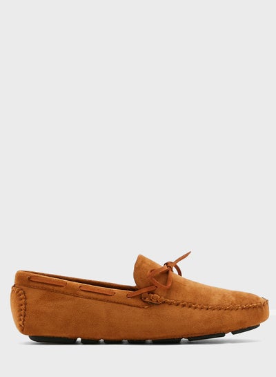 Buy Faux Suede Bow Loafers in UAE