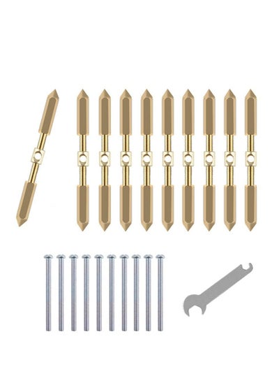 اشتري 10-Piece Box Screw Support Bar Kit, Model 86 Repairer, Switch Socket Bar, Wall Mount Repair Electrical Accessory Tool (Gold) في الامارات