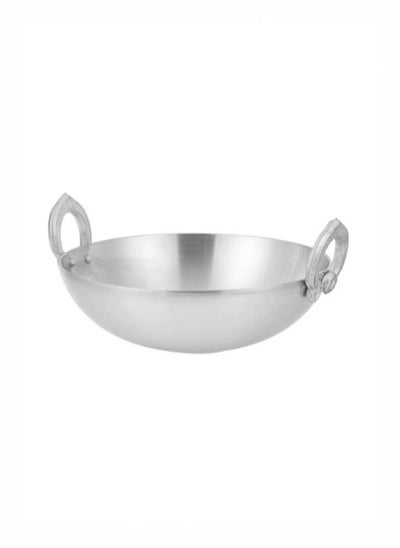 Buy Aluminium Heavy Guage Kadai With Side Handle 32cm in UAE