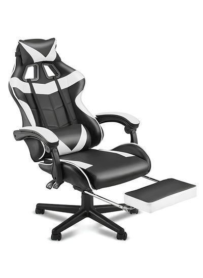 Buy Gaming Chair with Footrest Computer Chair Deak Chair High Back Racing Style Office Chair with Headrest Support Adjustable Office Chair in Saudi Arabia