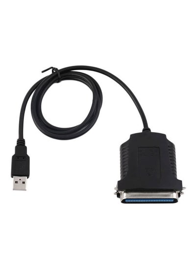 Buy USB To Parallel LPT1 Port Cable Black in Saudi Arabia