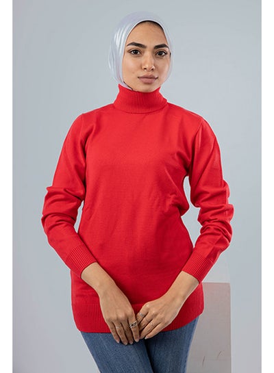 Buy Short Basic Fit Pullover | Free Size | Red in Egypt