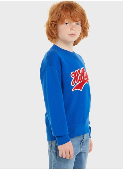 Buy Kids Text Crew Neck Sweater in Saudi Arabia