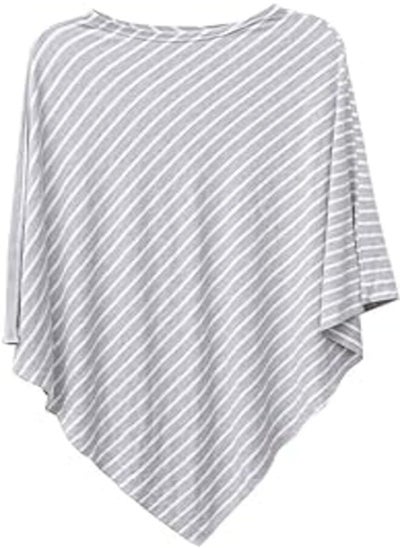 Buy STOBOK 1Pc Nursing Cover, Multi-Function Loose Stripe Comfortable Triangle 360° Full Privacy Breastfeeding Coverage for Women, Grey in Egypt