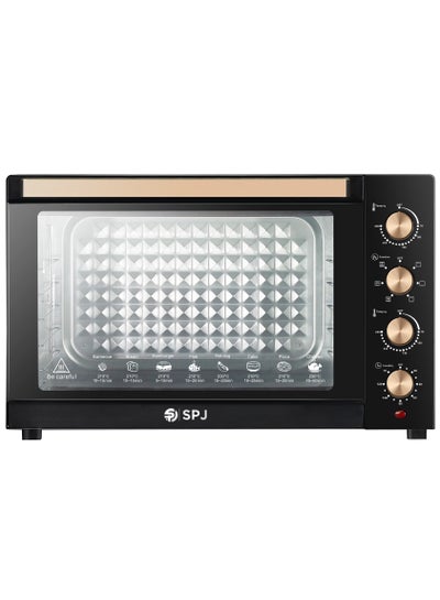 Buy SPJ 120L Electric Oven, 2800W With 7 Power Levels, 70-250 °C Adjustable Temp., 120 Minutes Timer, 360° Motorised Rotisserie, Inner Lamp, Easy to Use, Brown, EOW-BR120L03 in UAE