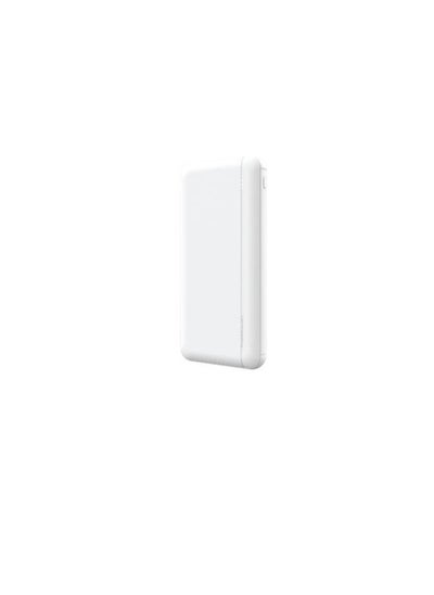 Buy 10000mAh Quick Charging Power Bank, Dual 18W USB-A QC3.0 Output, 20W Type-C PD Output, Light & Compact with LED Light Compatible with iPad & Smartphones - White in UAE