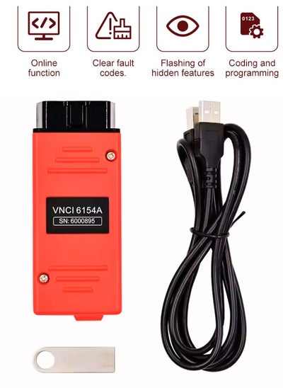 Buy Vnci 6154A for Vvg Group Vehicles Obd2 Scanner Supports Doip Can fd till 2023 Install Activation Online in UAE