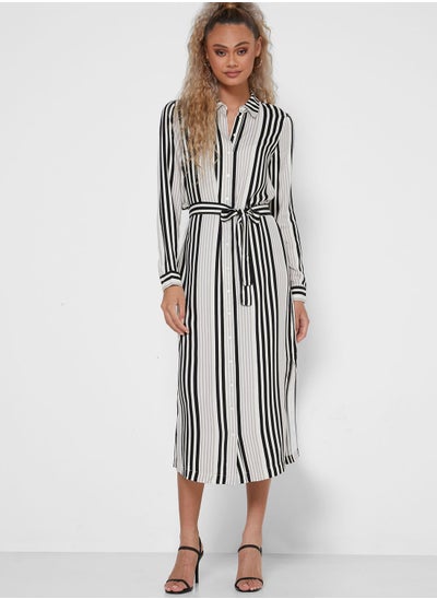 Buy Striped Belted Dress in Saudi Arabia