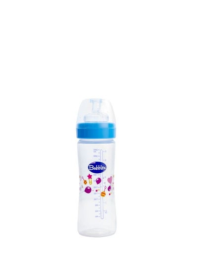 Buy Bubbles Classic Baby Bottle, 260 ml - Blue in Egypt