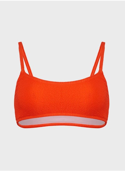 Buy Textured Square Neck Bikini Top in Saudi Arabia