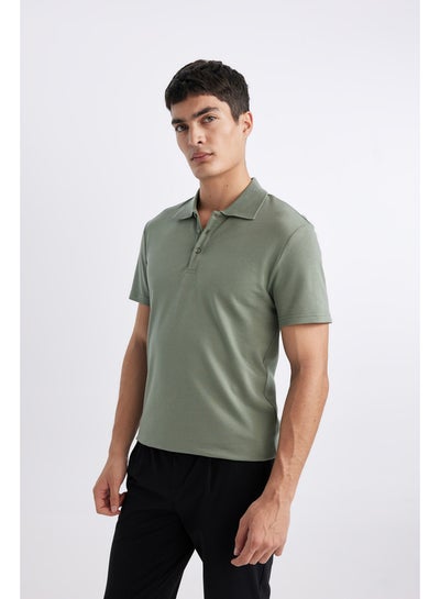 اشتري Man Smart Casual Slim Fit Polo Neck Short Sleeve Knitted Polo T-Shirt في مصر