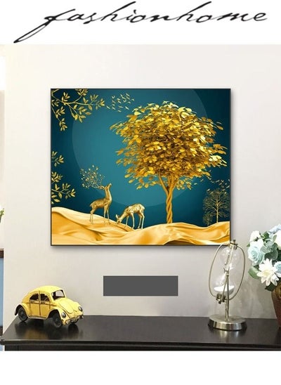 اشتري DIY Diamond Painting Golden Stone Tree Flower Landscape Full Square Drill Embroidery For Meter Box في الامارات