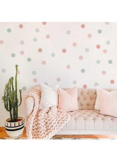 اشتري Boho Wall Decals Peel And Stick Vinyl Polka Dots Wall Stickers For Girls Bedroom Kids Nursery Room Playroom Wall Art Decal Pastel Polka Dots في الامارات