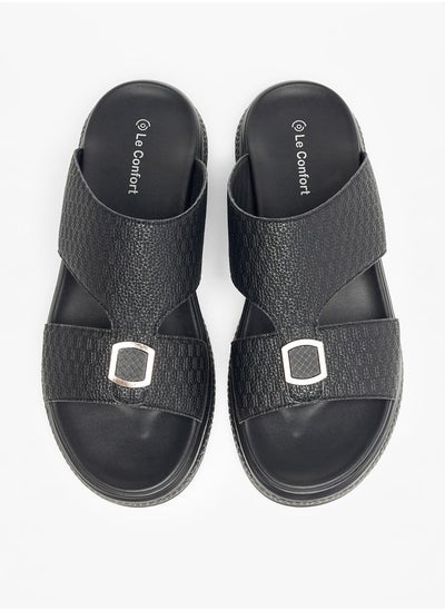 Buy Textured Slip-On Sandals in UAE