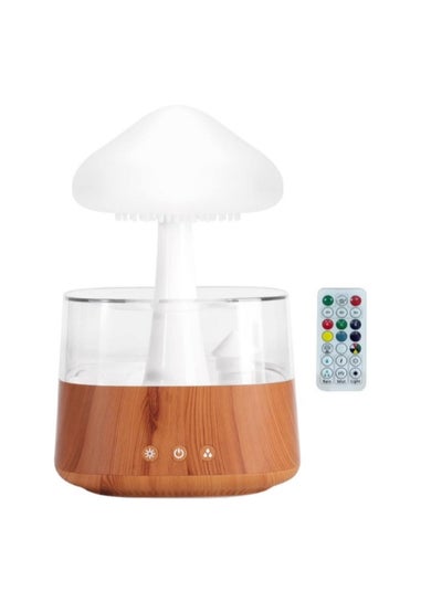 Buy Cloud Rain Humidifiers for Bedroom & Large Room  Essential Oil Diffuser with 7 Colors LED Lights with remote control in UAE