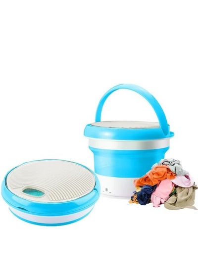 Buy 7L large Capacity Portable Foldable Mini Washing Machine Small Bucket Laundry Washer in UAE