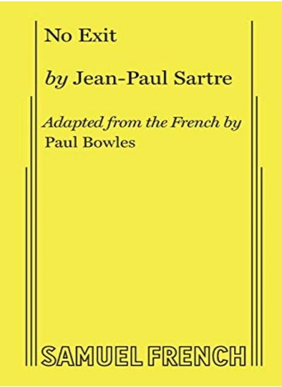 Buy No Exit by Sarte, Jean-Paul - Sartre, Jean-Paul - Bowles, Paul (University of Northern British Columbia Canada) Paperback in UAE