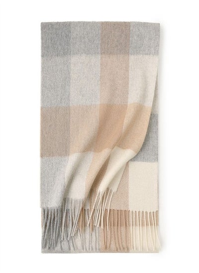 اشتري Warm Long Cashmere Check Scarf Multicolour في الامارات