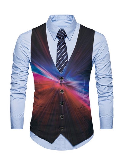 Buy New Fashionable Personalized Printed Men's Suit Vest in Saudi Arabia