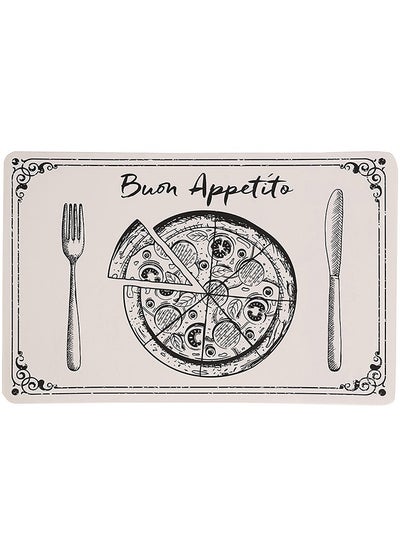 Buy Bon Appetit Placemat, White - 43.5x28.5 cm in UAE