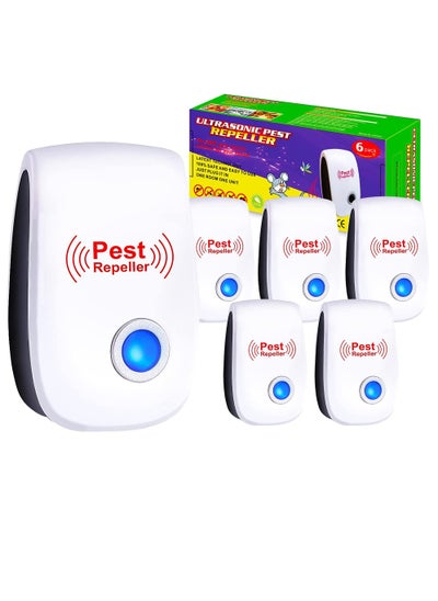 اشتري 6 Pack Electronic Ultrasonic Pest Repellent Eliminate spiders ants and mice في السعودية