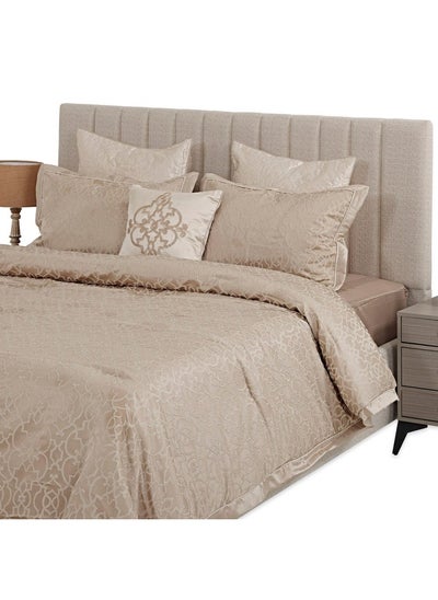 Buy Golda 6-Piece Comforter Set, Beige And Gold - 240X260 Cm in UAE