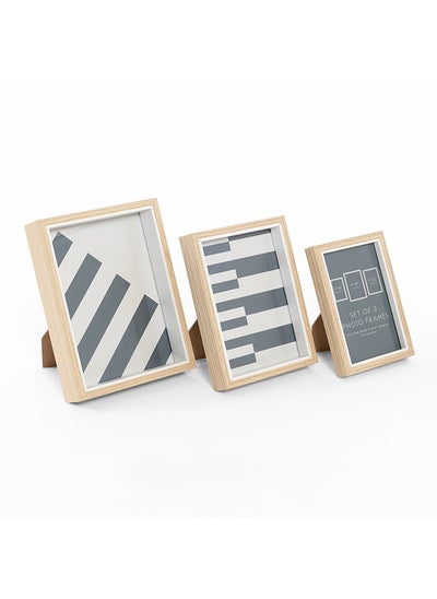 اشتري 3-Piece Beth Photo Frame Set, Natural في الامارات