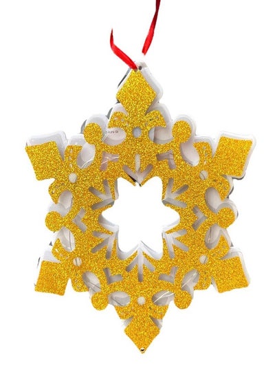 Buy Gold Glitter Snowflake Christmas Ornament with light in Egypt