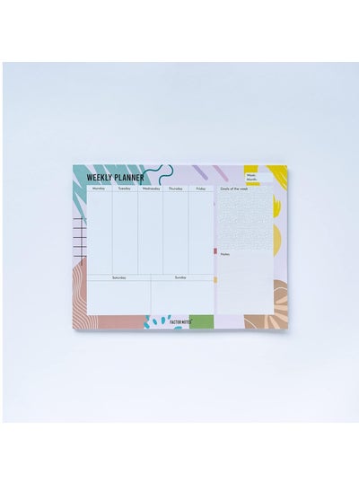 Buy A4 Size Weekly Planner Tear-Off Notepad 52 Sheets in UAE