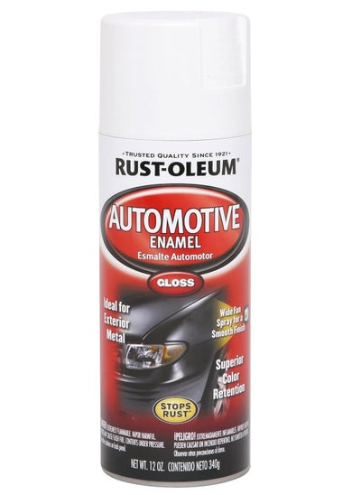 Buy Rust-Oleum Spray Paint Automotive Gloss Enamel White 12oz in UAE