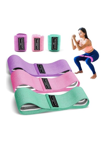 Buy SportQ Resistance Bands for Legs Non-Slip Buttocks for Women and Men, Exercise Bands for Buttocks and Legs - 3 Resistance Levels Bands for Buttocks and Legs in Egypt