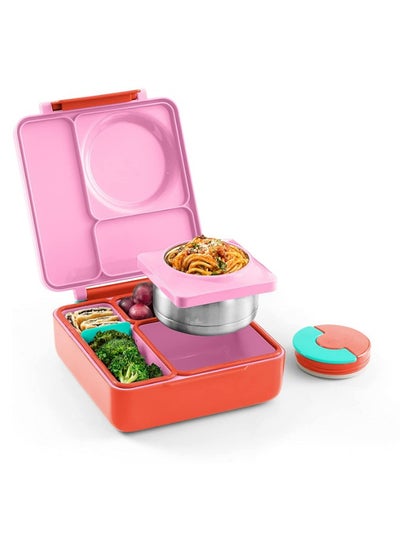 Buy Omie Box Kids Bento Box with Insulated Thermos-Pink Berry in UAE