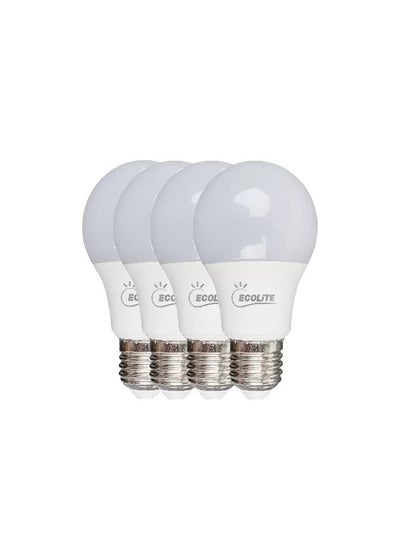 Buy Bulb LED Ecolite EL Swedi 8 Watt Warm Pack Of 4 - For Cairo Light in Egypt