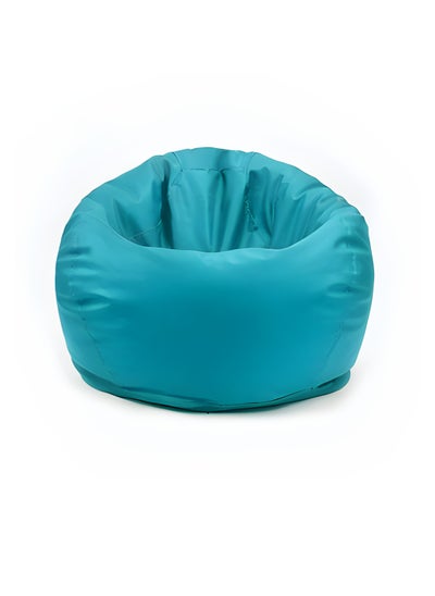 اشتري Faux Leather Bean Bag With Polystyrene Beads Filling S, Cyan في الامارات