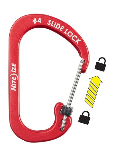 Buy Slidelock® Carabiner Aluminum #4 - Red in UAE