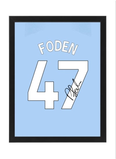 اشتري Phil Foden Autographed Jersey - Framed Poster 30x40cm - Football Memorabilia, Soccer Collectible, Gift for Fans في الامارات