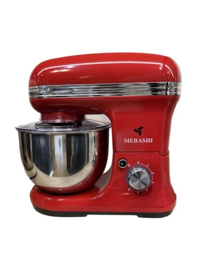 Buy Roll over image to zoom in MEBASHI 5L Stand Bowl Mixer, 1200W, 8 Speed Levels, Stainless Steel Bowl- ME-SBM1111 (Red) in UAE