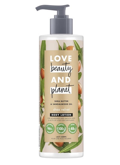 Buy Love Beauty and Planet Body Lotion Shea Butter & Sandalwood 400 ml in Saudi Arabia