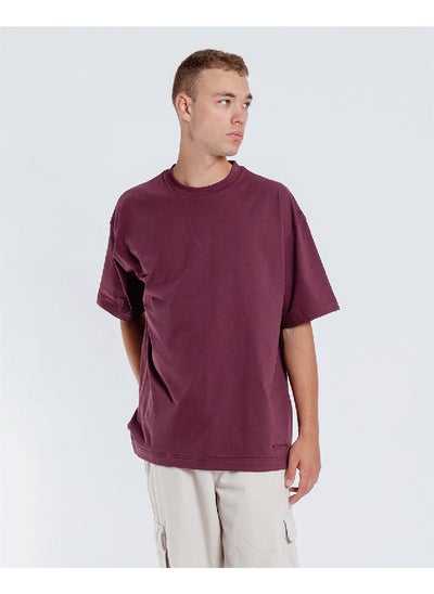 Buy Burgundy Basic Oversized Tee in Egypt