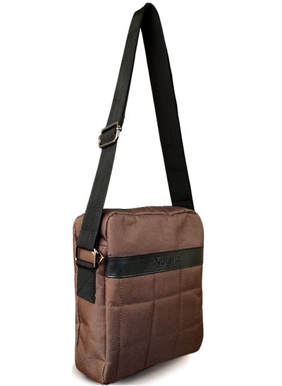 Buy Motivia Canvas Shoulder Bag - with Inner Zipper Pocket for Men Size 25x 23 cm in Egypt