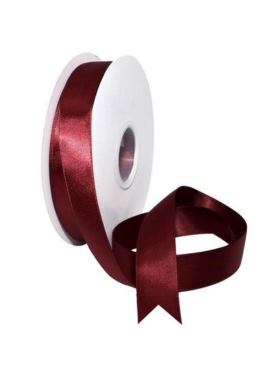 Buy 08822/50 277 Double Face Satin Ribbon 7/8" X 50 Yd Burgundy Ribbon For Gift Wrapping Birthday Gift Cards Satin Dress For Women Silk Ribbons For Crafts Wedding Gifts For Couple in UAE