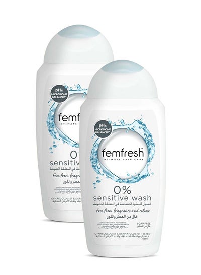 اشتري Intimate 0% Sensitive  Wash 2x250ml في الامارات